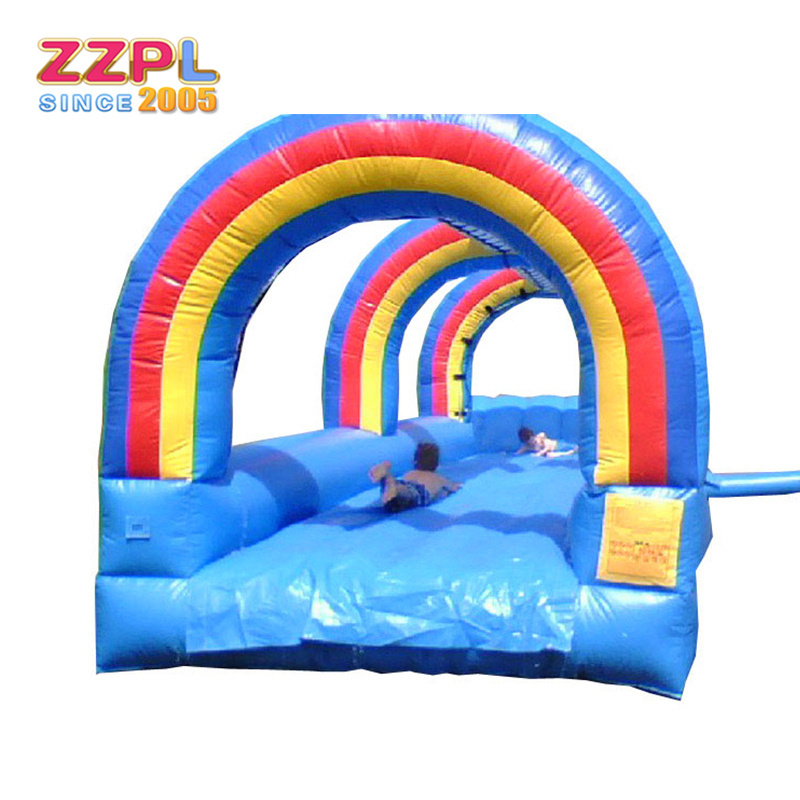 inflatable water slippery slide water slip slide with pool