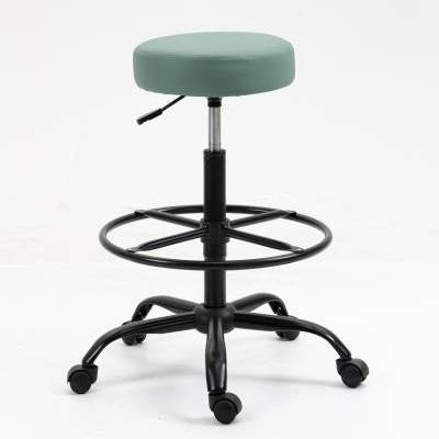 360 Degree Swivel Flexible Mobile Bar Stool with Backless Round Bar Chairs Metal Modern Commercial Furniture Swing Out Bar Stool