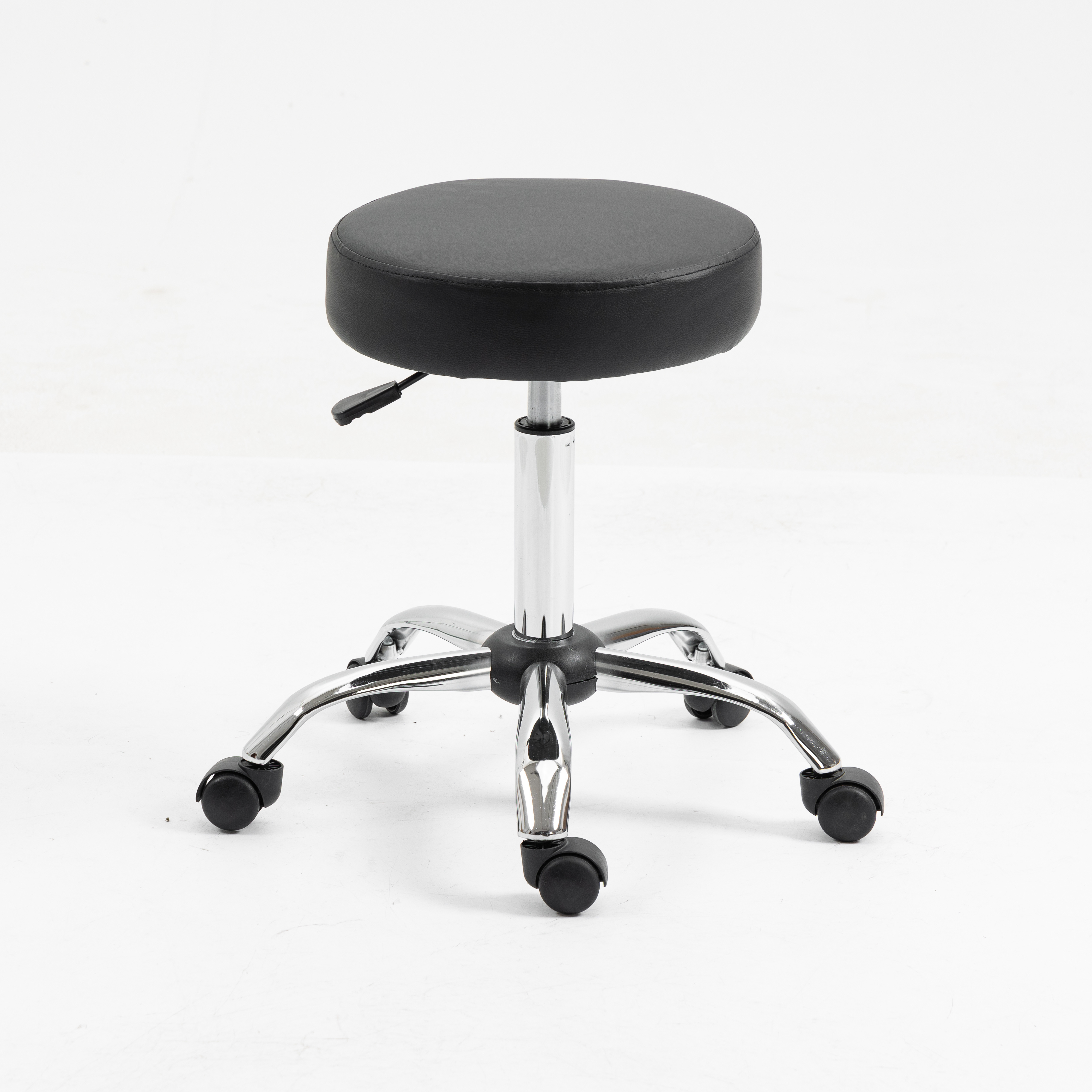 360 Degree Swivel Flexible Mobile Bar Stool with Backless Round Bar Chairs Metal Modern Commercial Furniture Swing Out Bar Stool