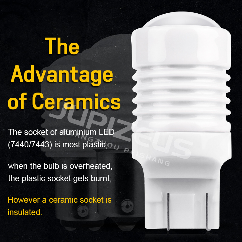 Factory Wholesale 12V-24V 2.5W 3030 Ceramic Bulbs LED Light 1156 1157 Car LED Bulbs Brake Reverse Turn Signal Light