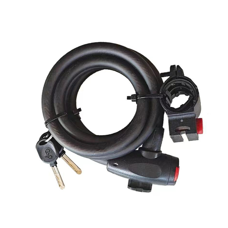 2024 Factory low price direct sale high quality bike black key lock stock high quality bike steel cable locks