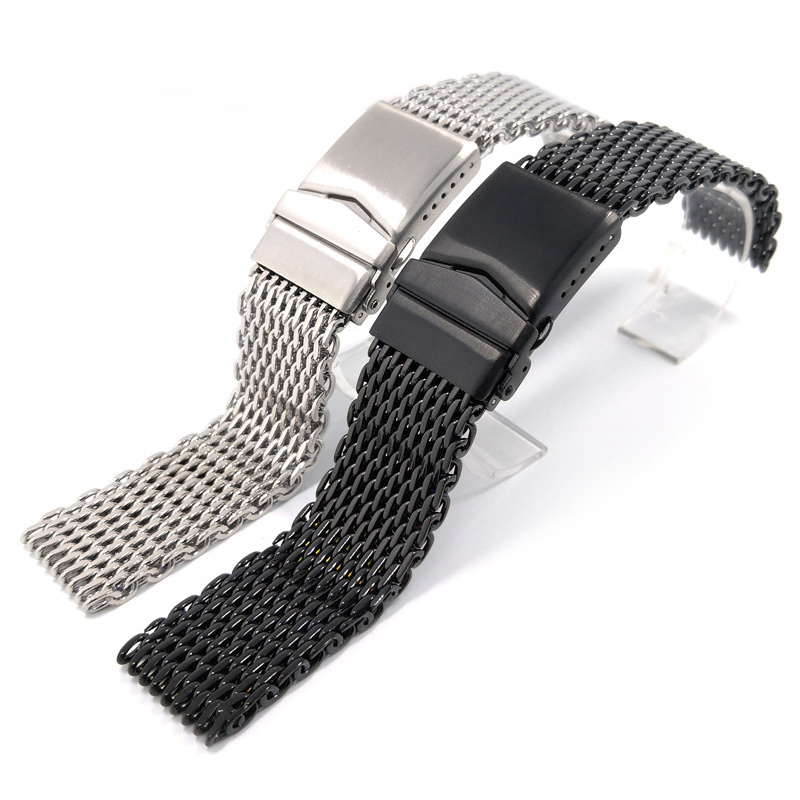 Luxury Fashion 18mm 20mm 22mm Watch Strap Stainless Steel Solid Metal MESH Watch Bands