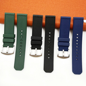 High Quality FKM Rubber watch strap Universal 20mm 22mm Luxury New Fluorine wristband sport watch belt