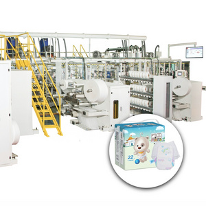 PEIXIN disposable baby diaper  fully automatic price baby diaper making  second hand used baby diaper machine