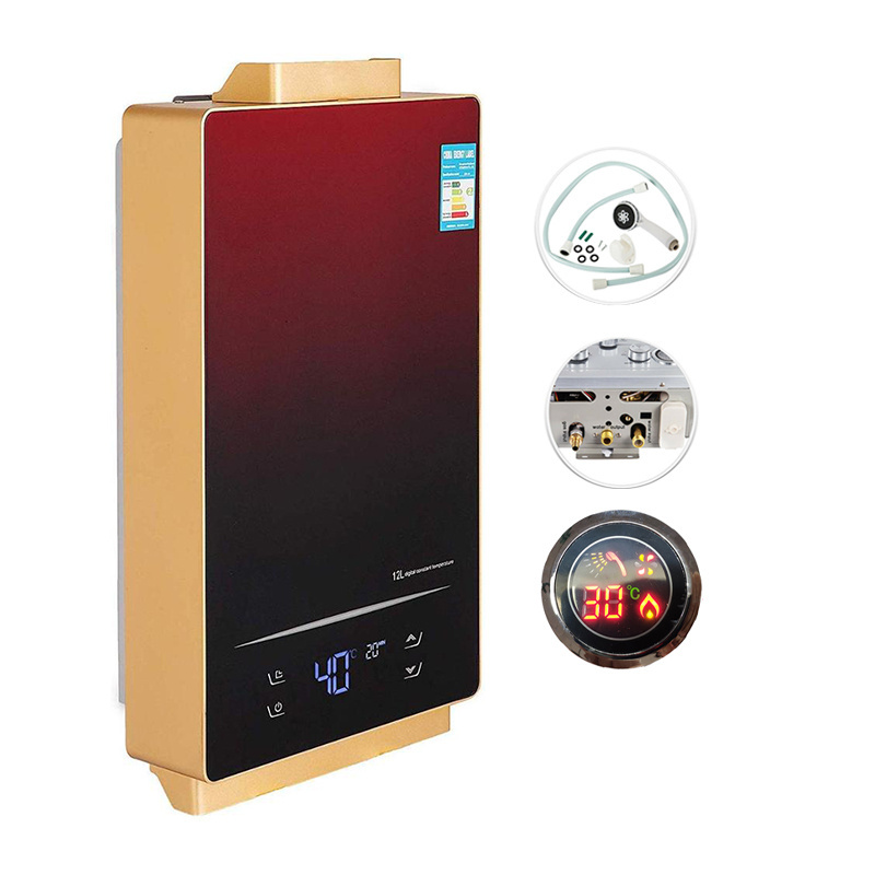 High efficiency 12L LED Display Bathroom Water Heater China gas water heater Wholesale price