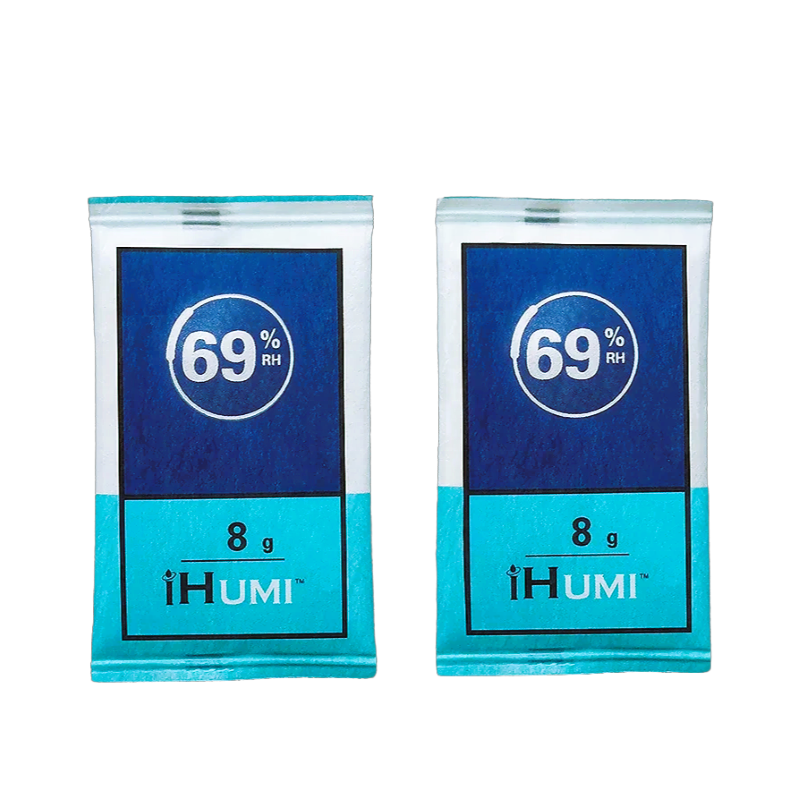 iHumi 2-Way Cigar Humidor Packets 69% RH Humidity Packs Cigar Humidity Control for distributors growers,Size 8gr