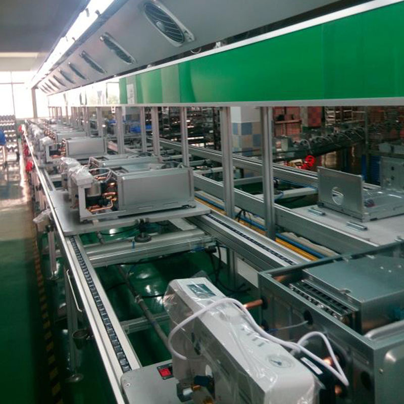 Customized Speed chain conveyor for air SKD/CKD assembly line production line of air conditioner production line pallet conveyor