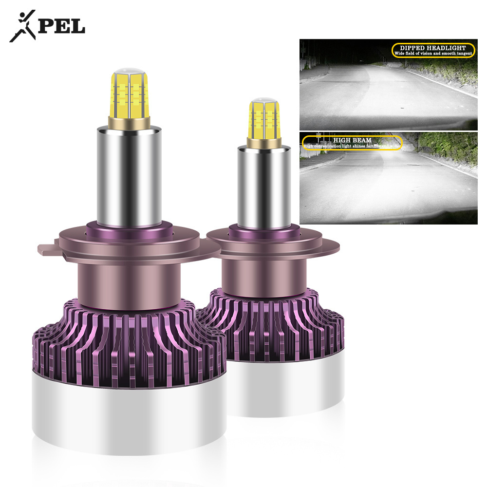 PEL New model High Brightness 360 degree headlight 6-Sides H7 H11 led Headlight bulb 80W Canbus car lights auto accessories