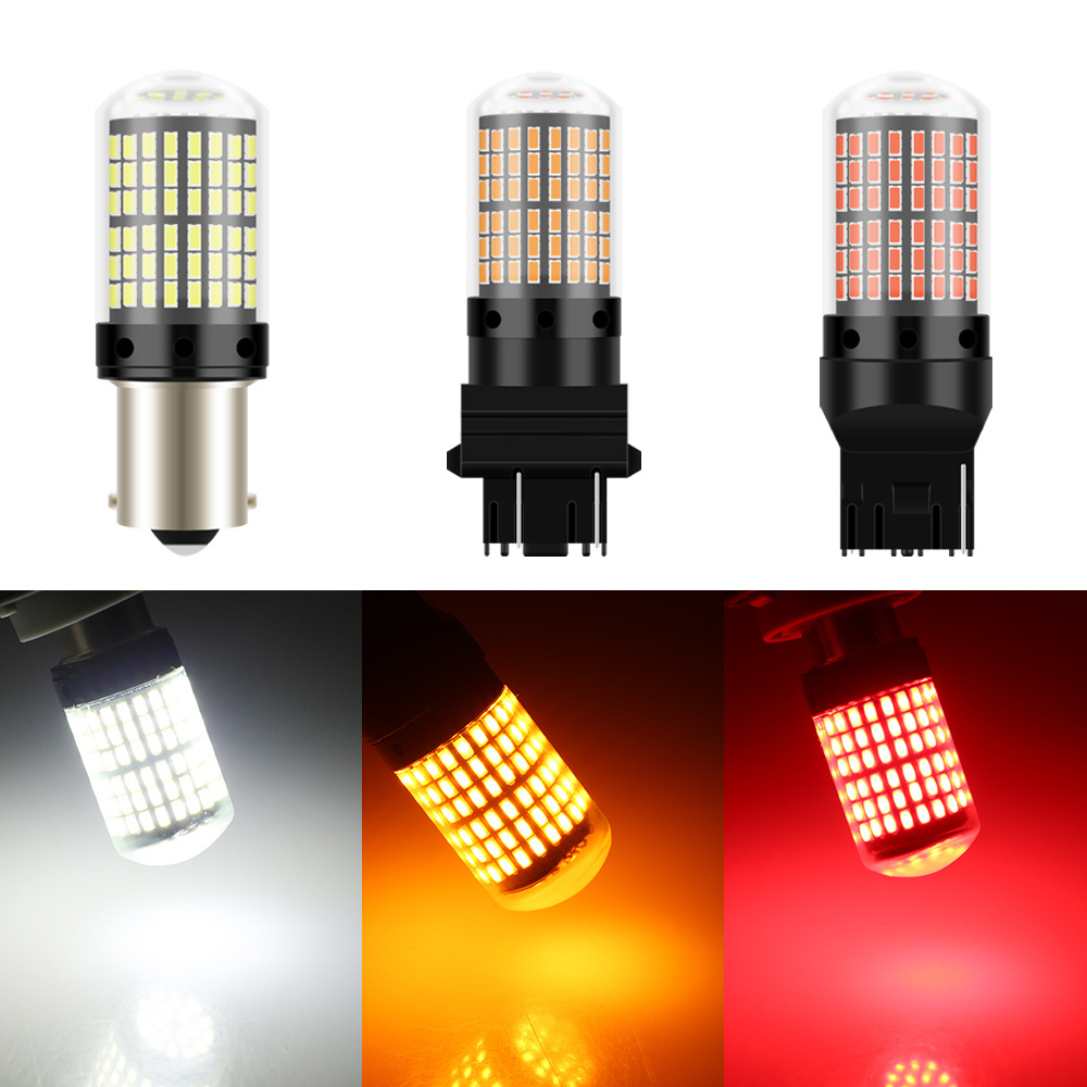 PEL 1156 W21W PY21W Bulbs Car Auto Turn Signal Parking Light 3014 144SMD T20 LED Car Light Bulbs Canbus Bombillas LED P21W