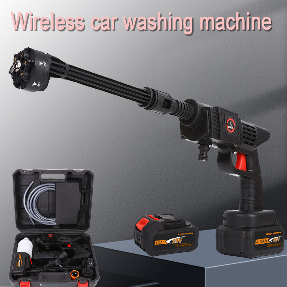 High Pressure Cleaner Car Washing Machine Water Spray Gun Car Wash Wireless 21V Lithium Battery Car Washer Gun