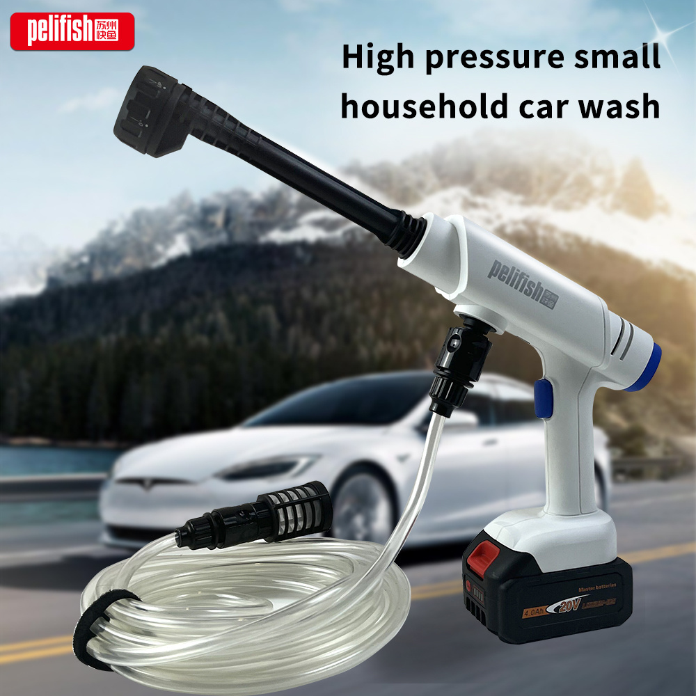 Pelifish Portable Car Wash Equipment 21V Wireless Car Care Pressure Washer with Foam Cannon