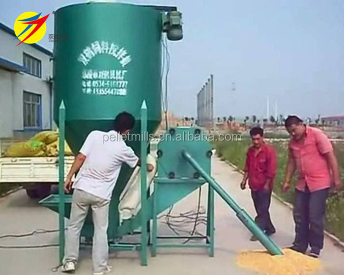 Feed grinder and mixer for poultry 0.5-1 ton feed mixer feed mill equipment