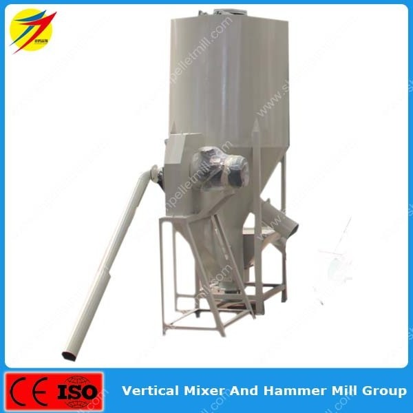 Pig feed grinder mixer for making powder feed