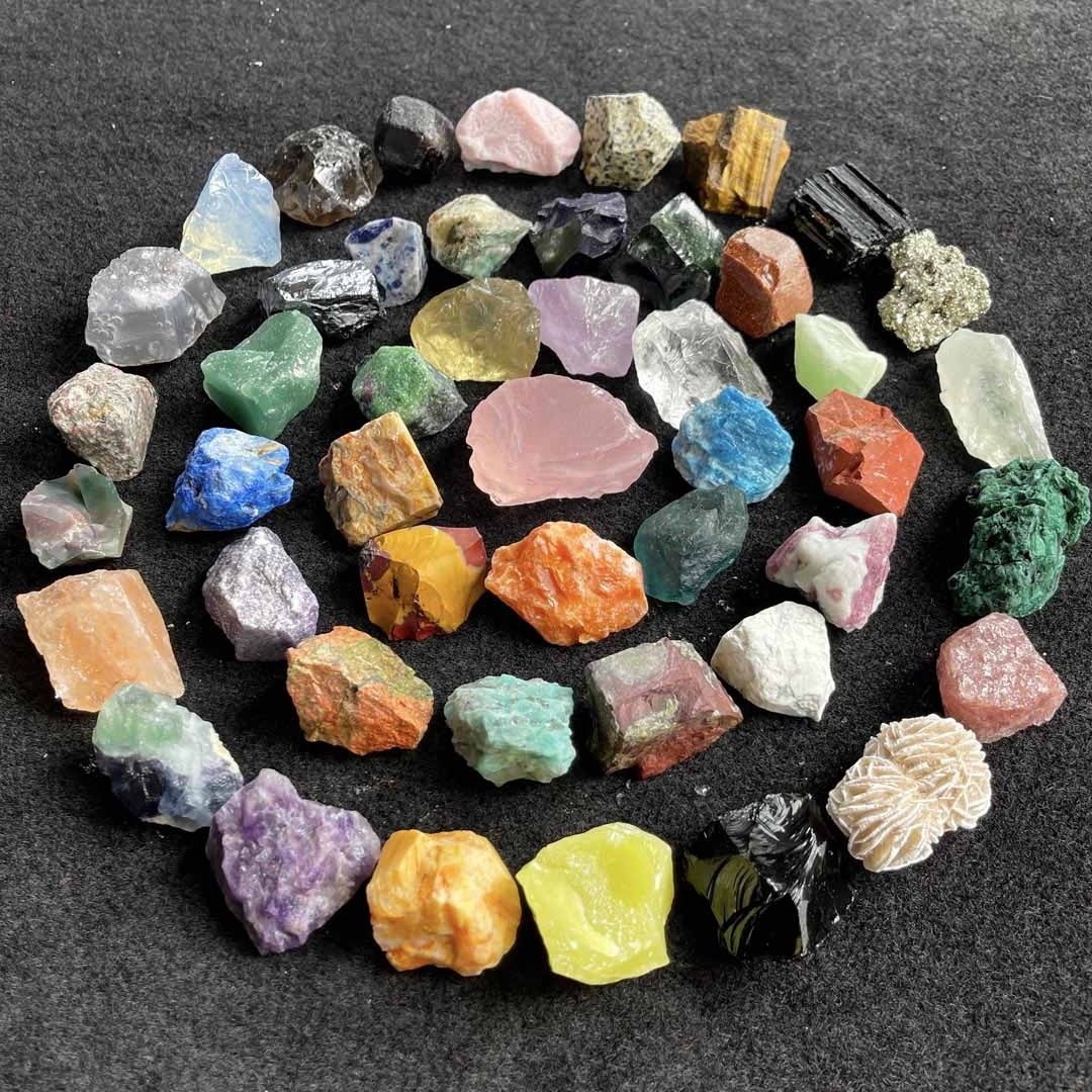 Wholesale Bulk Natural Rock Irregular Gemstone Crystals Stones Rose Quartz Amethyst Reiki Chakra Mixed Raw Crystal Rough Stones