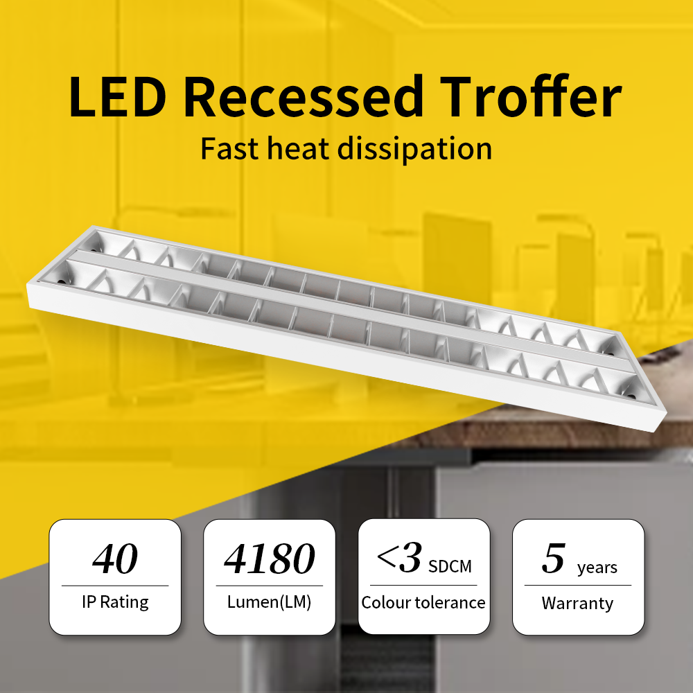 Modern Light Recessed Commercial Flat Backlit Fixture Certified Ceiling Led Troffer Light Fixture