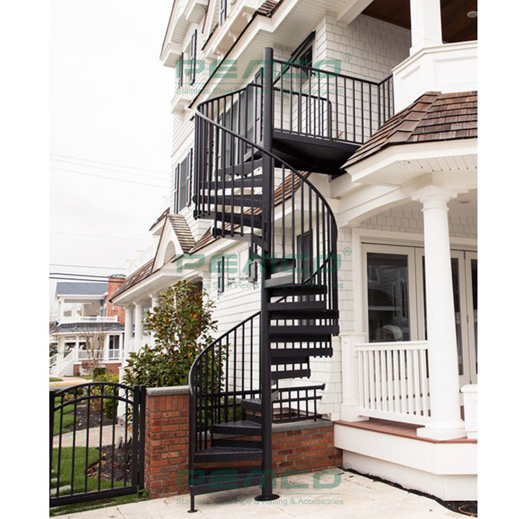 Modern Customized Prefabricated Stairs Case Design Stainless Steel Outdoor Spiral Staircase