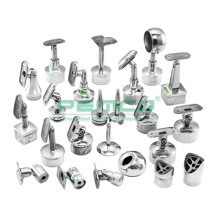 Balcony Stair Glass Railing Hardware Accessories  304 316 Stainless Steel Handrail Fitting