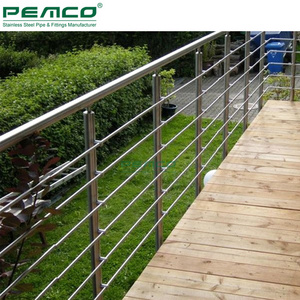 OEM ODM Tubular Balustrade Design 304 316 Stainless Steel Pipe Balcony Fence Railing