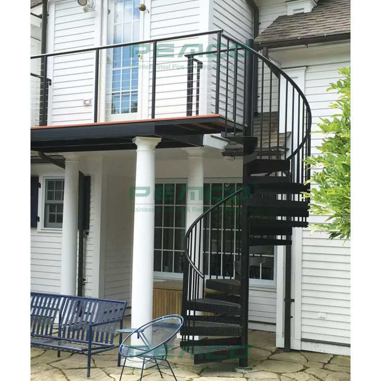 Modern Customized Prefabricated Stairs Case Design Stainless Steel Outdoor Spiral Staircase