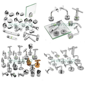 Balcony Stair Glass Railing Hardware Accessories  304 316 Stainless Steel Handrail Fitting