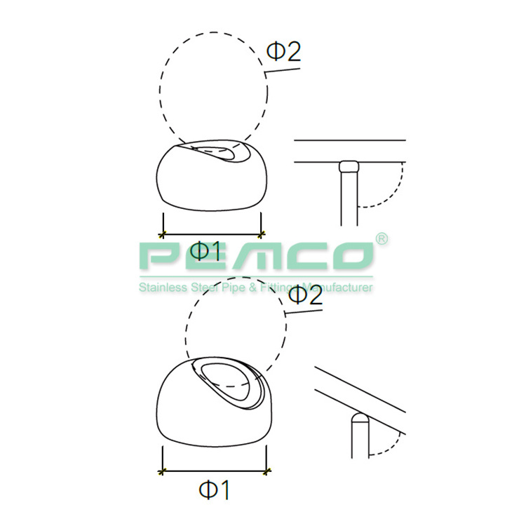 Outdoor Casting Wall Mounting Handrail Railing Mirror Polishing Wall Mounted Terrace Balustrade Top Bracket