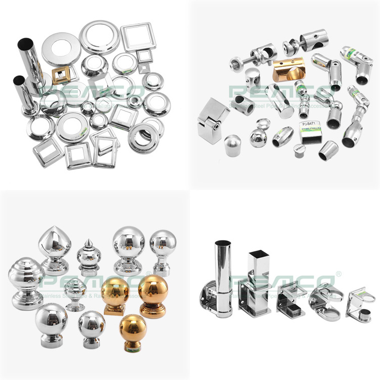 Balcony Stair Glass Railing Hardware Accessories  304 316 Stainless Steel Handrail Fitting