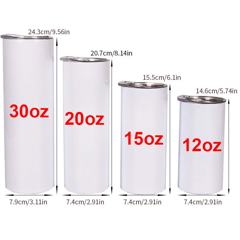 10oz 12oz 15oz 17oz 20oz 30oz Sublimation Blank Skinny Straight Sippy Cup With Handle Travel Car Cola Shape Tumbler Mug