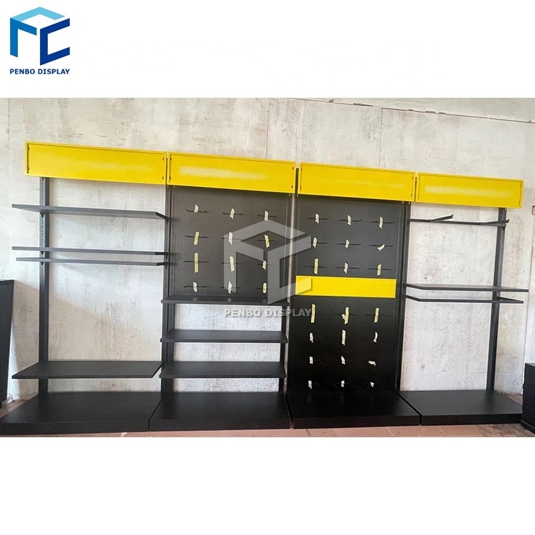 Fashion Sports Shoes Store Display Racks Shop Fixture Metal Wall Mounted Shoe Display Rack