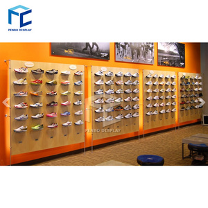 Boutique Shoe Shop Decoration Ideas Stand Retail Wall Mounted Shoe Rack Display