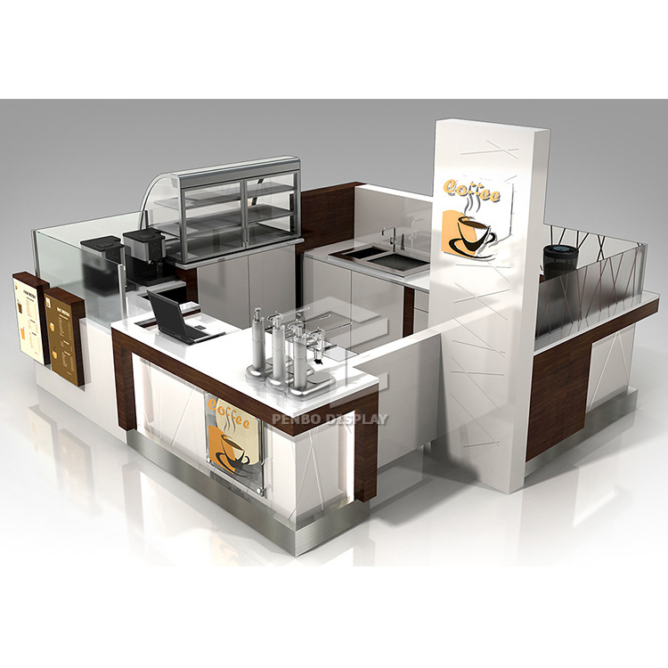 Cost effective Food Kiosk 3D Design Freely Shopping Mall Fast Food Counter