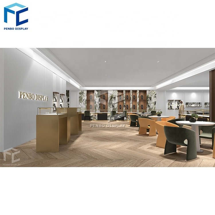 Retail Jewelry Store Layout Plan Display Furniture Wooden Design Jewelry Glass Display Counter For Jewelry Shop