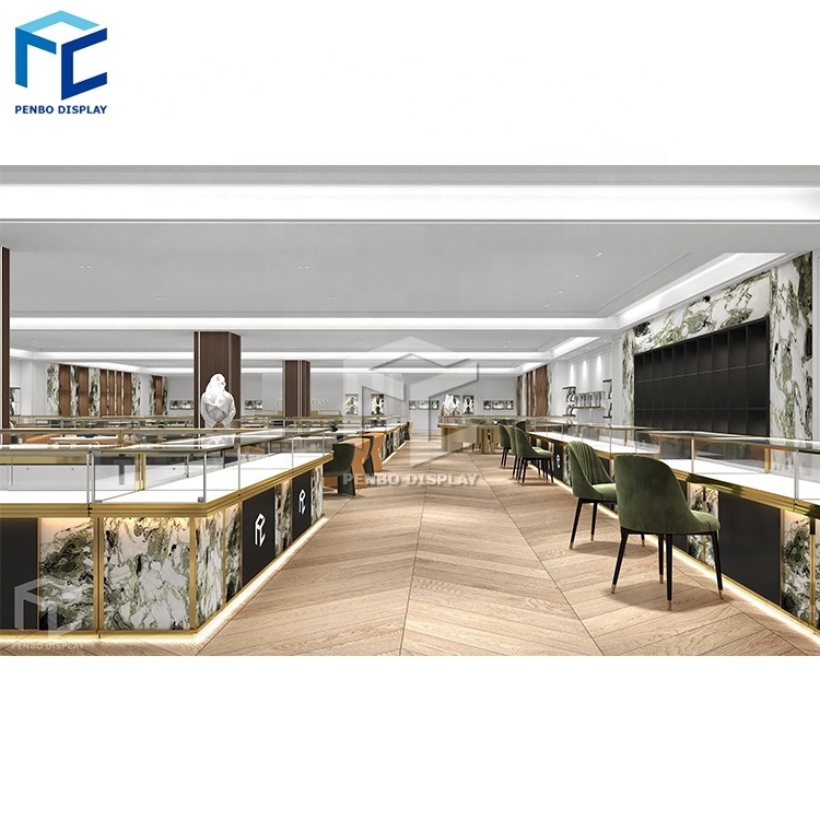 Retail Jewelry Store Layout Plan Display Furniture Wooden Design Jewelry Glass Display Counter For Jewelry Shop