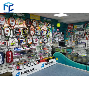 Custom Floor Display For Sports Equipments Tennis Racket Sport Display Rack