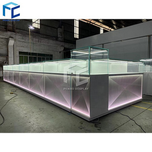 Factory Customized Mall Kiosk Glass Jewelry Showcase Shop Jewellery Kiosk Counter Display Jewelry Kiosk for Sale