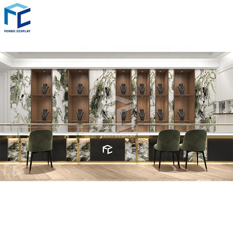 Retail Jewelry Store Layout Plan Display Furniture Wooden Design Jewelry Glass Display Counter For Jewelry Shop