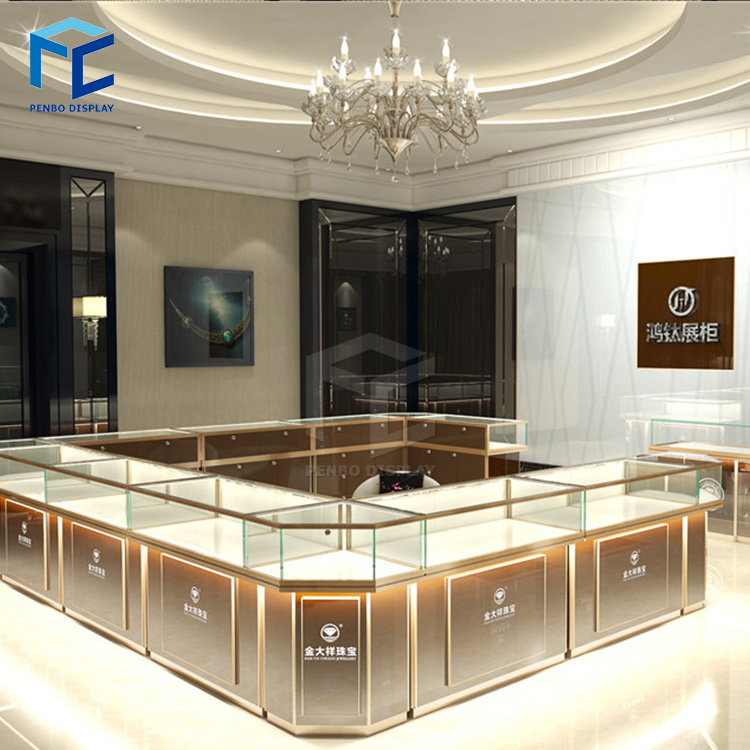 Custom design kiosk mall jewelry, retail kiosk for sale jewelry