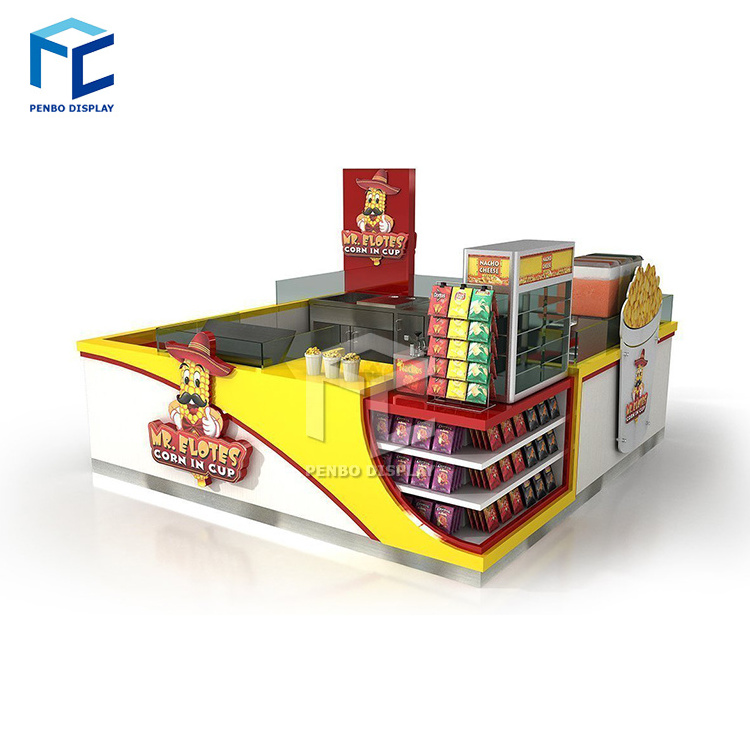 Best selling creative hot dog kiosk mall design 3D ice cream kiosk design