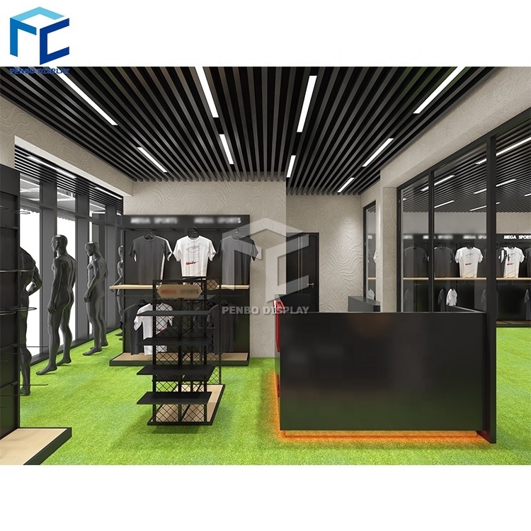 Trendy Fashion Retail Garment Boutique Shop Furniture Custom Wooden Women Clothes Display Racks for Clothing Store Design