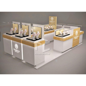 Hot Sale Mall Kiosk Design Ideas Jewelry Show Case with Lighting Modern Used Jewelry Kiosk for Sale