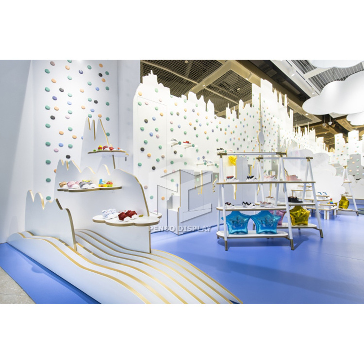 Retail baby Shop Fittings Clothes Stores Interior Design Garments Shop Cloth Shop Furniture Display Cabinet Luxury Clothing Rack