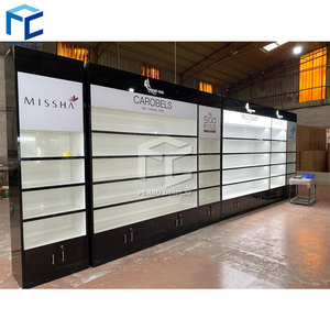 Popular Customized Luxury Beauty Salon Showcase Perfume Cosmetic Store Display Cabinet