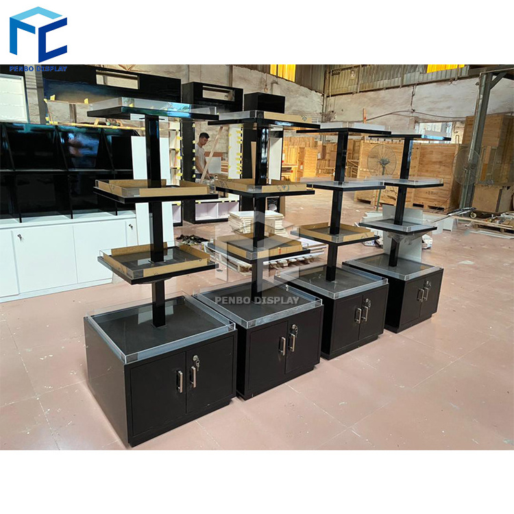 Popular Customized Luxury Beauty Salon Showcase Perfume Cosmetic Store Display Cabinet