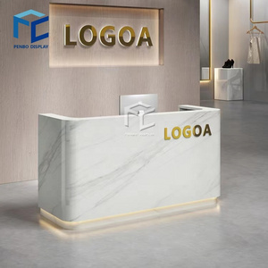 Customized Clothing Store Cashier Counter Cabinet Furniture Cash Counter Design For Clothing Store