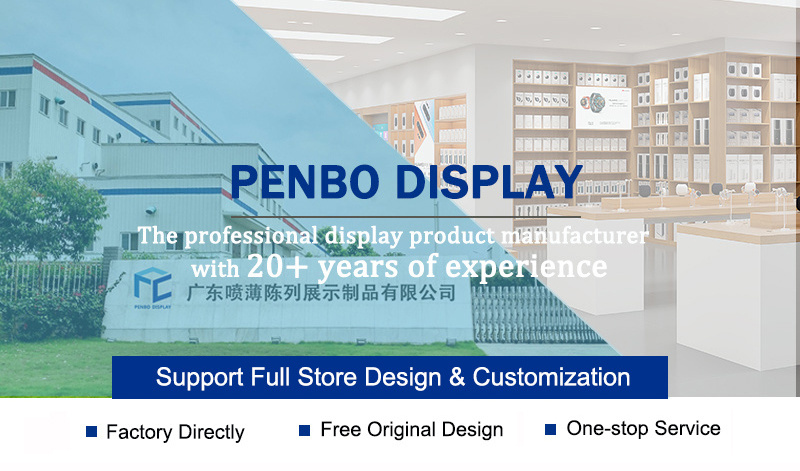 PENBO Custom Made Nail Polish Display Cabinets Display Floor Stand Shelf For Nail Polish