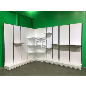 Modern White Retail Clothing Display Clothing Custom Shelf Display And Shoes Display Shop Wall Clothing Rack For Boutiques