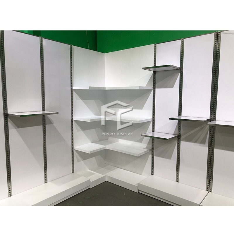 Modern White Retail Clothing Display Clothing Custom Shelf Display And Shoes Display Shop Wall Clothing Rack For Boutiques