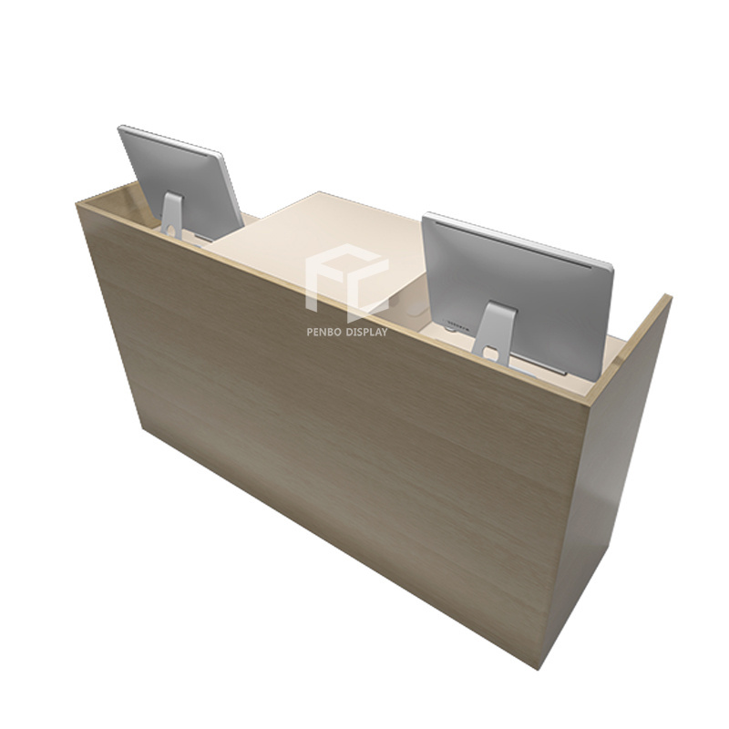 Wholesale Normal Shop Cash Counter Design Wooden Clothes Shop Counter Table Reception Desk Retail Shop Cash Counter Design