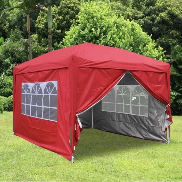 XIEQIAO brand Commercial Custom Printed Waterproof Folding pop up gazebo 3x3m with sides and Windows