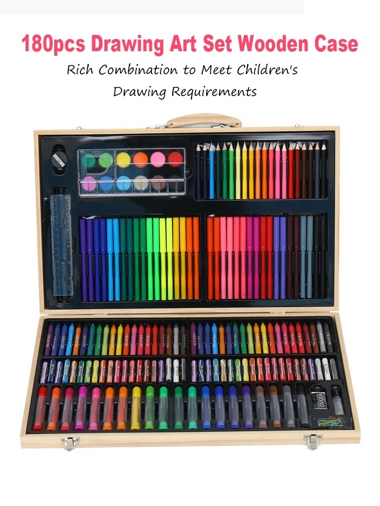 Art Drawing Brush Sets 180 Pieces Set Children'S Painting For Kids