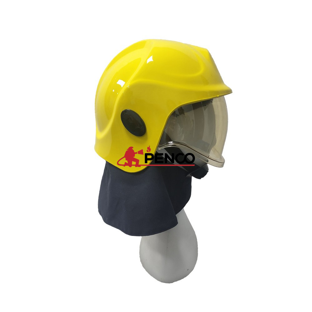 fire resistant european  fire helmets  for firefighter with double goggles